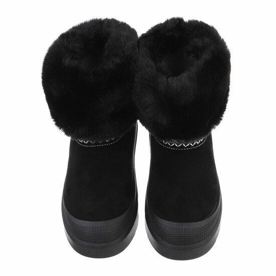 Zwarte daimen winterboot Roxanne