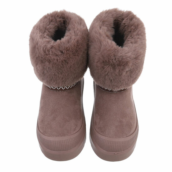 Kaki bruin daimen winterboot Roxanne