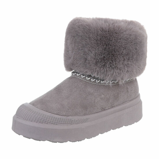 Grijze daimen winterboot Roxanne