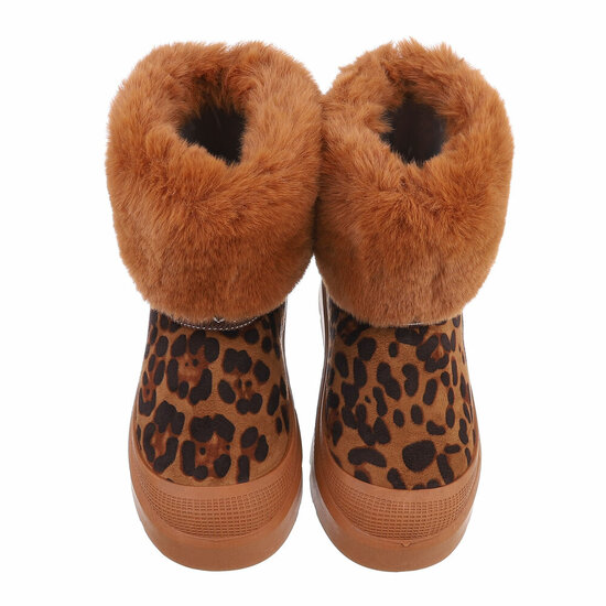 Daimen winterboot Roxanne in leopardlook