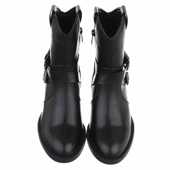 Zwarte biker-western boot Sabine