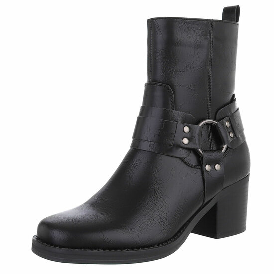 Zwarte biker-western boot Florentina