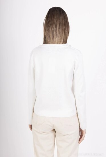 Wit-beige-zwarte cardigan