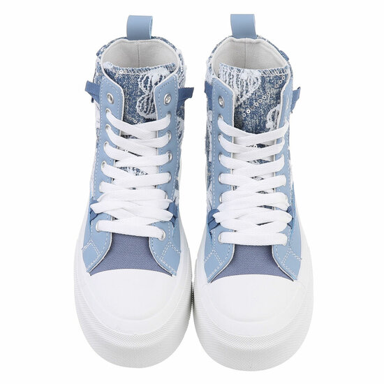 Blauwe hoge sneaker Kenna