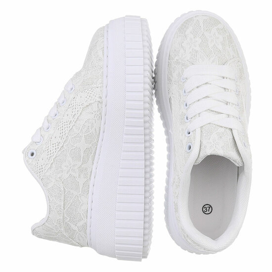 Witte lage sneaker Alegra