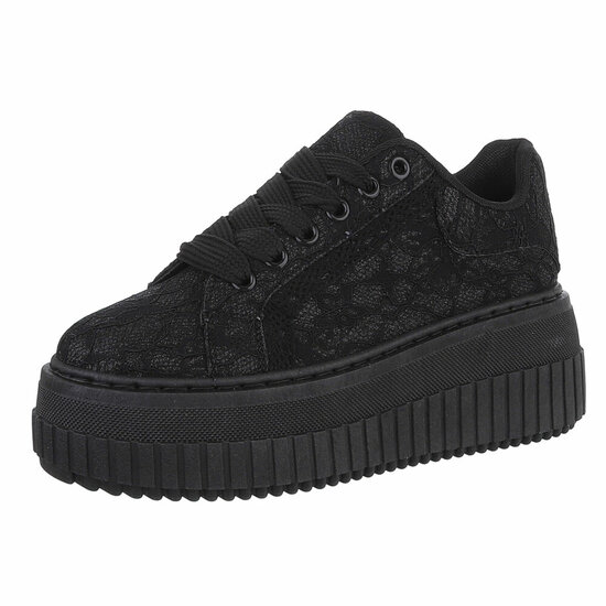 Zwarte lage sneaker Alegra