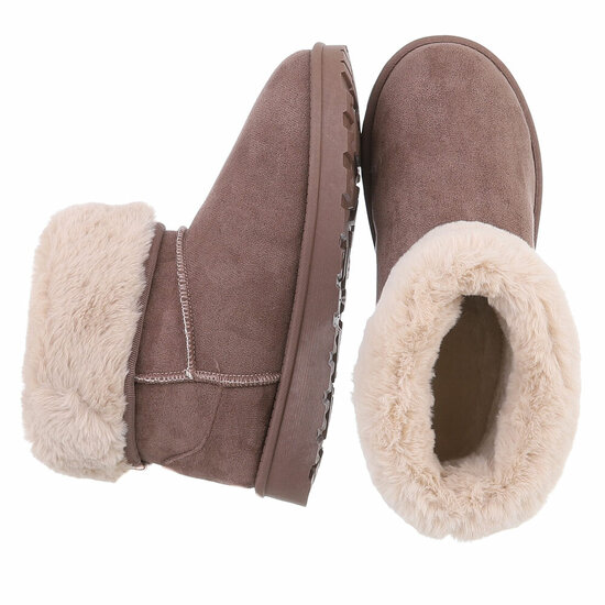 Kaki bruine daimen winterboot Ayala