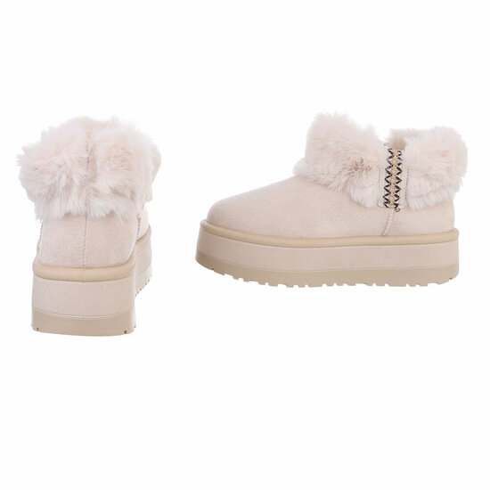 Beige daimen winterboot Janie