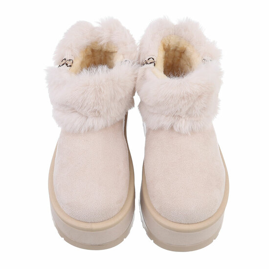 Beige daimen winterboot Janie