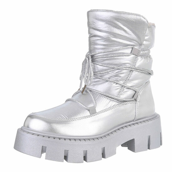 Zilveren winter-snowboot Asilay