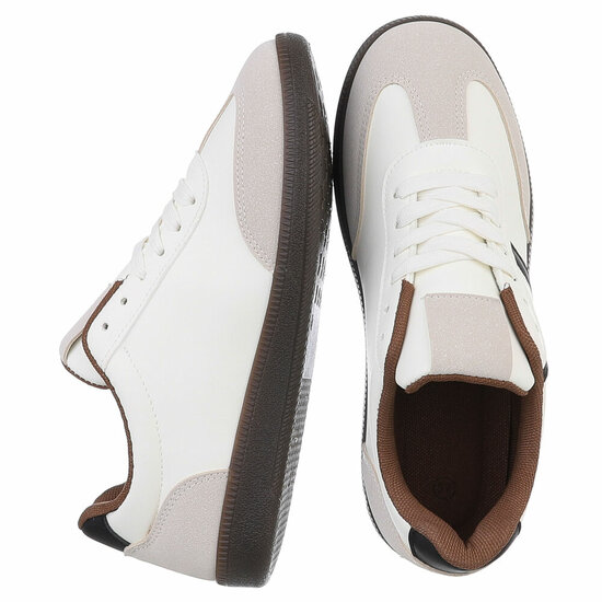 Beige mixed lage sneaker Akara 