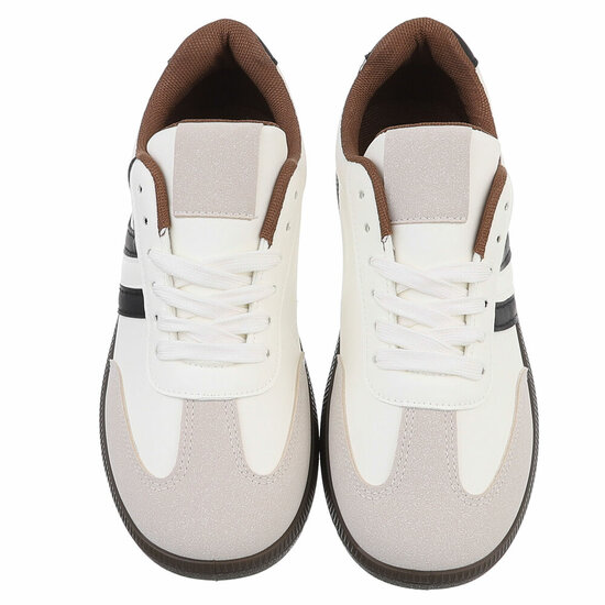 Beige mixed lage sneaker Akara 