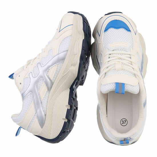 Blauwe lage sportieve sneaker Corola