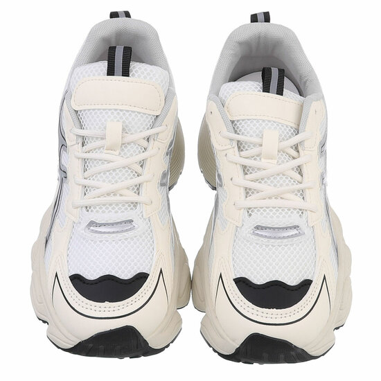 Beige lage sportieve sneaker Corola