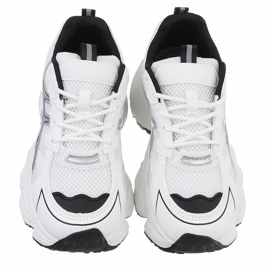 Zwart-witte lage sportieve sneaker Corola