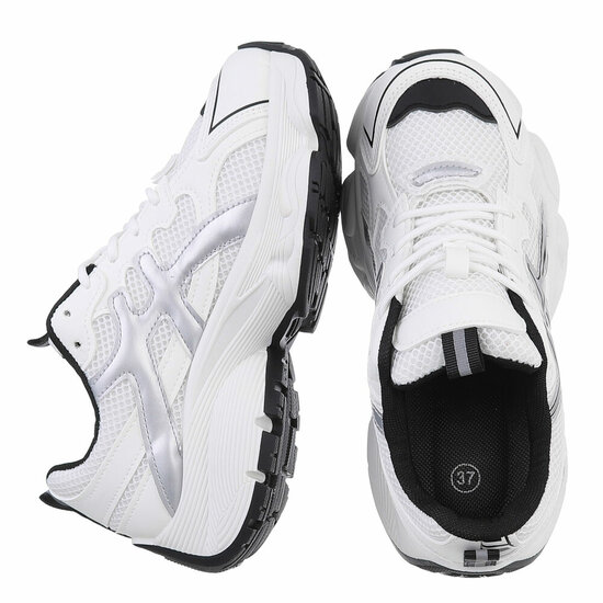 Zwart-witte lage sportieve sneaker Corola