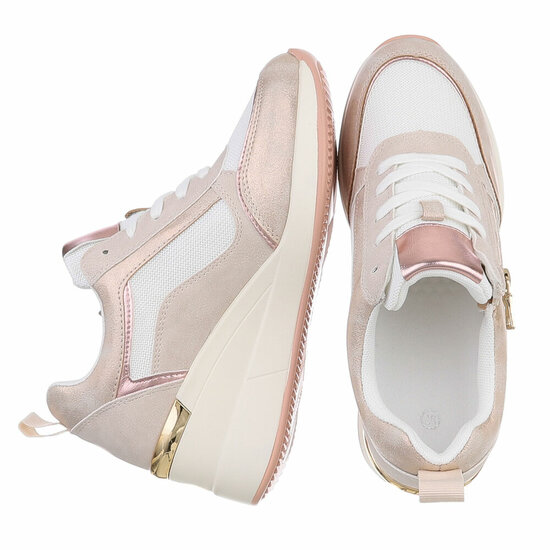 Beige hoge sneaker Benita