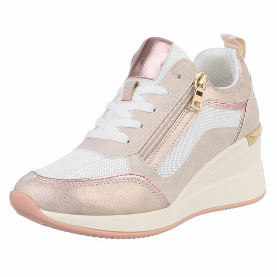 Beige hoge sneaker Benita