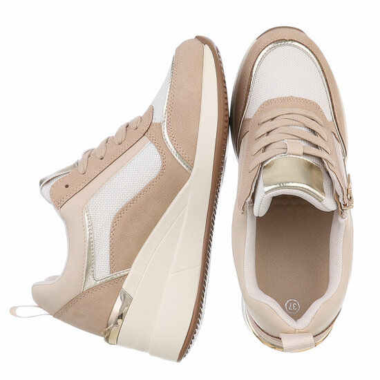 Camel hoge sneaker Benita