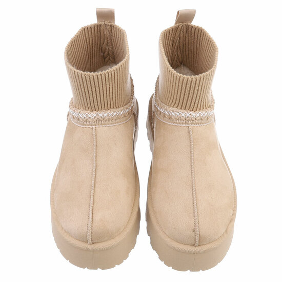 Beige daimen winterlaarsje Louan