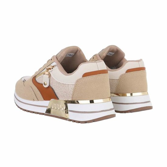 Kaki bruine lage sneaker Coba