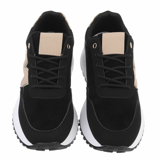 Zwarte lage sneaker Jannelie