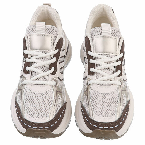 Kaki bruine lage sneaker Saakie