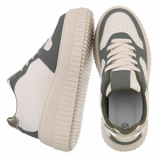 Groene lage sneaker Beata