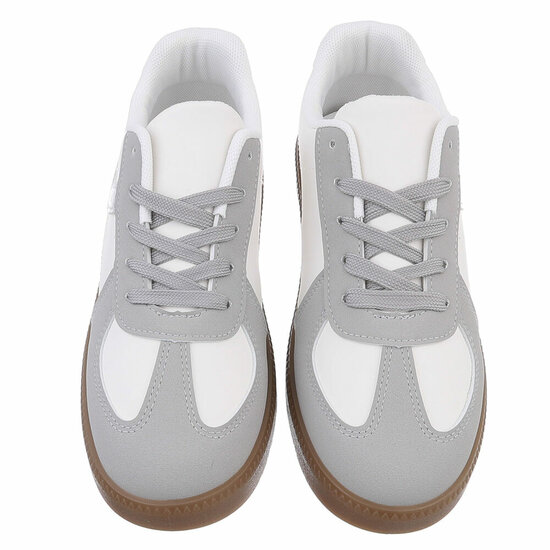 Wit-grijze lage sneaker Christine