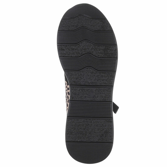 Zwarte lage mixed sneaker Jenny