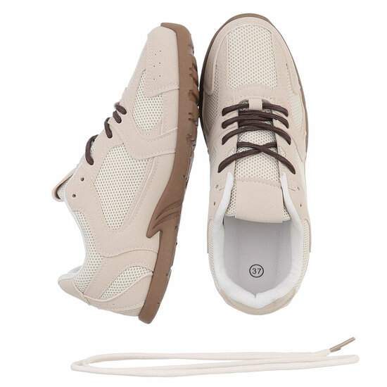 Beige lage sneaker Joelle