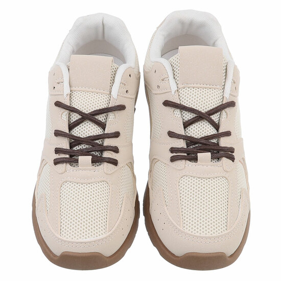 Beige lage sneaker Joelle