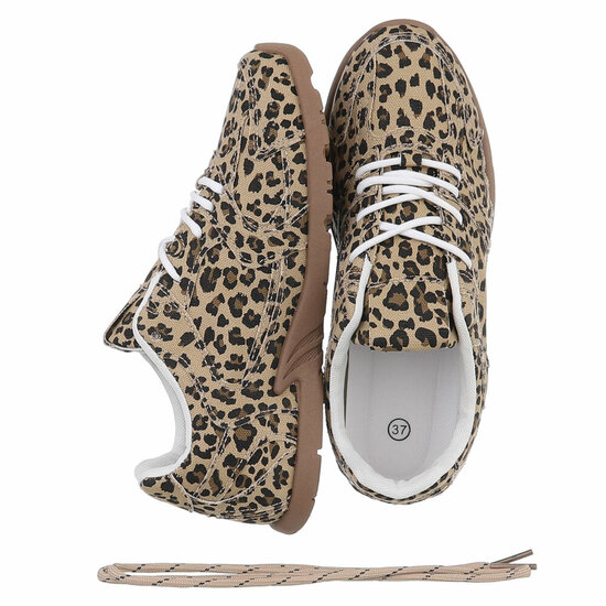 Lage sneaker Joelle met luipaardprint
