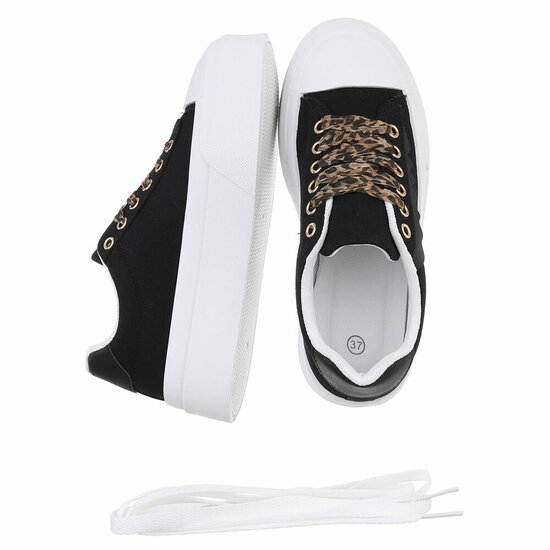 Zwart-witte lage sneaker Joyce