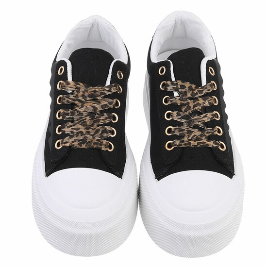 Zwart-witte lage sneaker Joyce