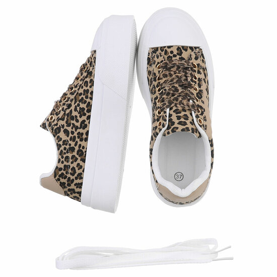 Lage sneaker Joyce met leopardprint