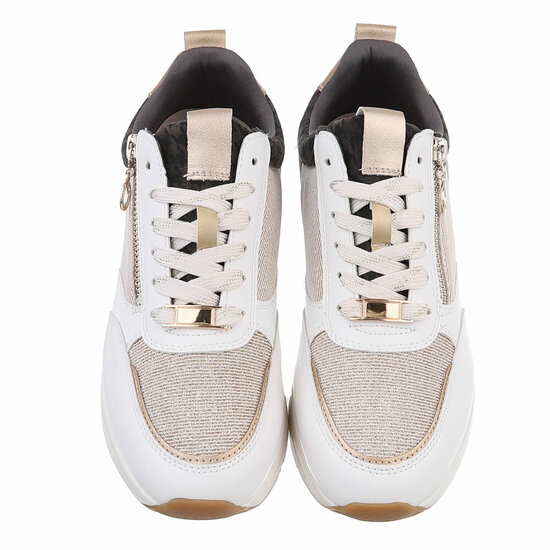Beige lage sneaker Safia