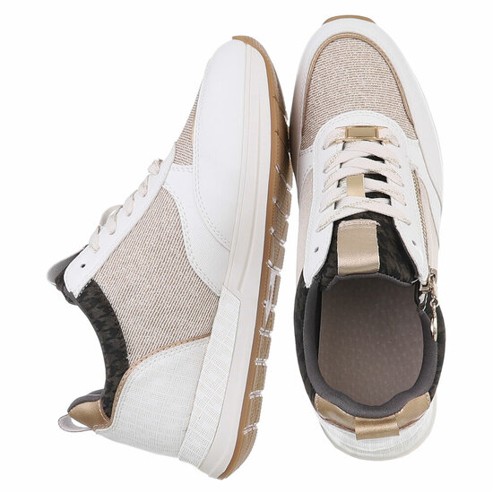 Beige lage sneaker Safia