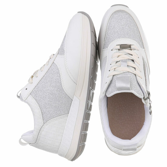 Witte lage sneaker Safia