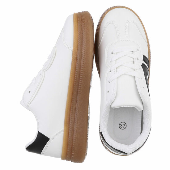 Witte lage sneaker Jorina