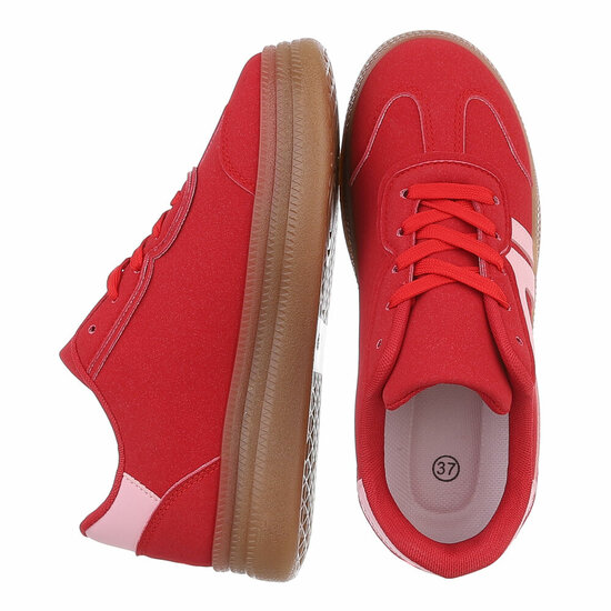 Rode lage sneaker Jorina