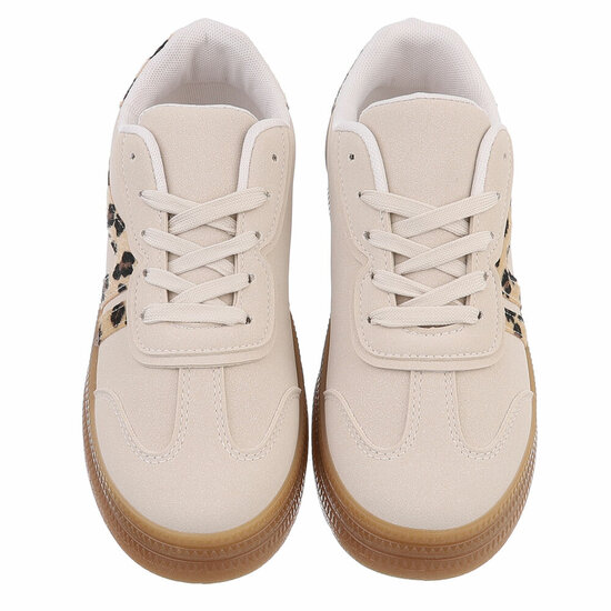 Beige lage sneaker Jorina