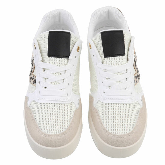 Beige lage sneaker Silke