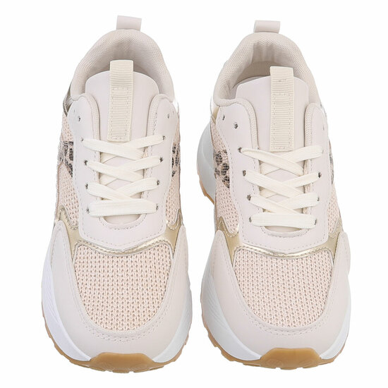 Beige lage sneaker Jessica