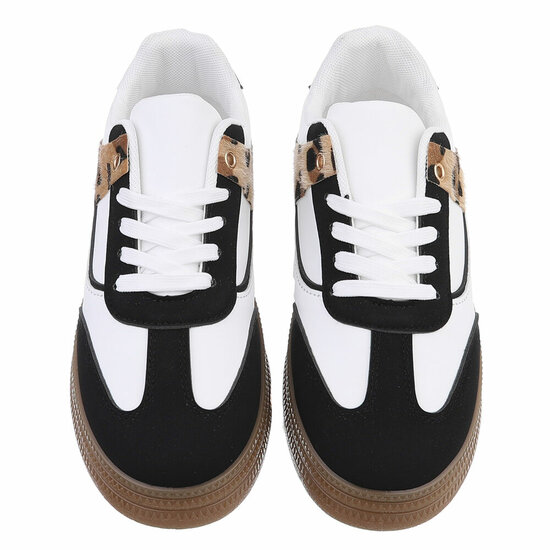 Zwart-witte lage sneaker Ivana