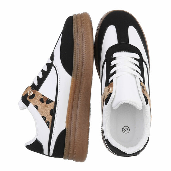 Zwart-witte lage sneaker Ivana