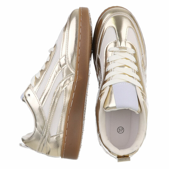 Gouden lage sneaker Berla