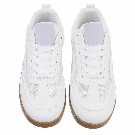 Witte lage sneaker Berla