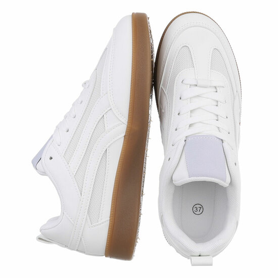 Witte lage sneaker Berla