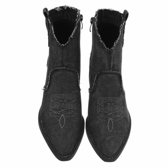 Bottines biker-western noires Bernella